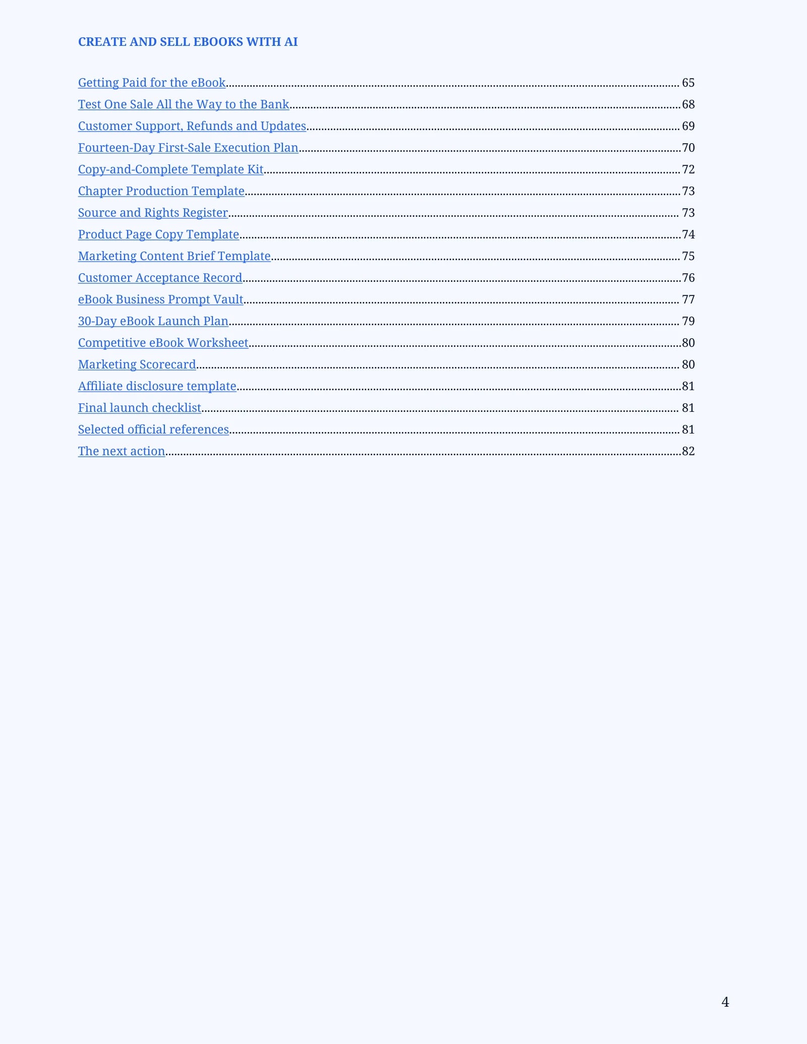 Create and Sell eBooks with AI — page 4