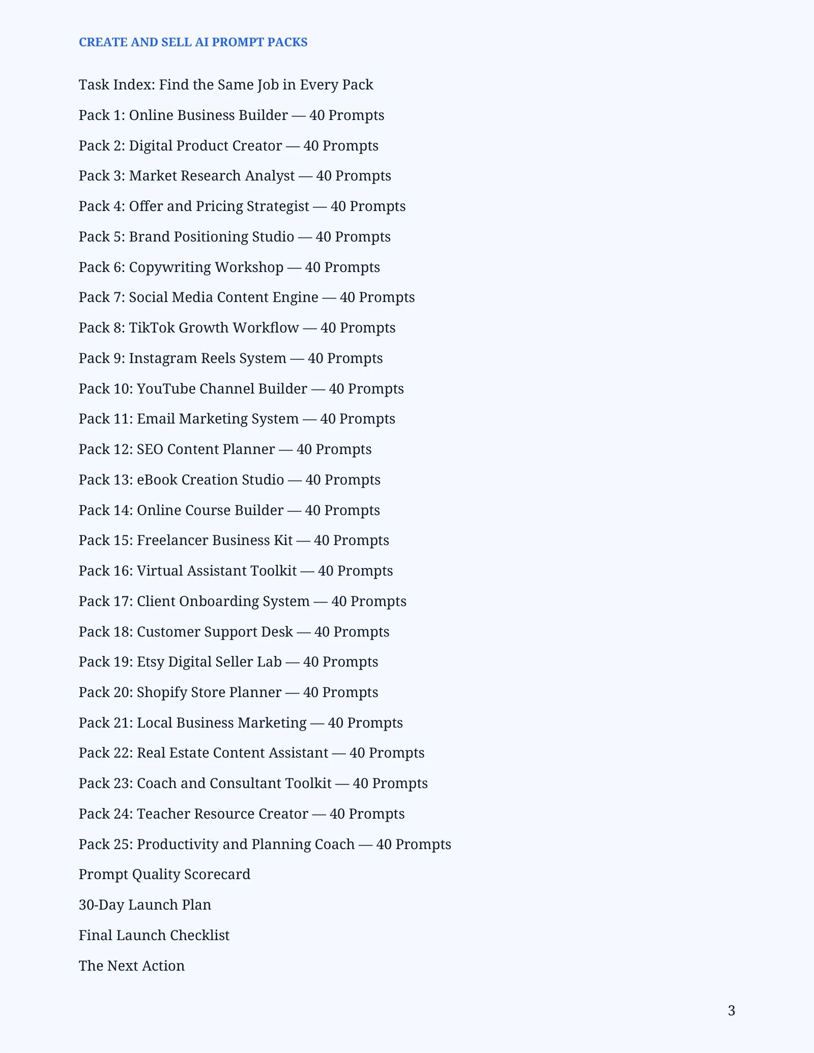 Create and Sell AI Prompt Packs — page 3