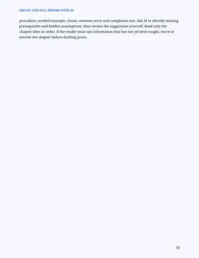 Create and Sell eBooks with AI — page 16