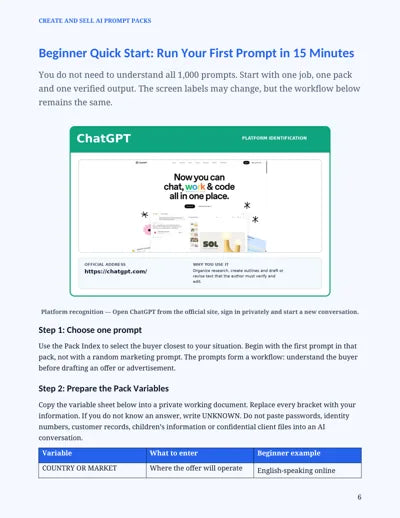 Create and Sell AI Prompt Packs — page 6